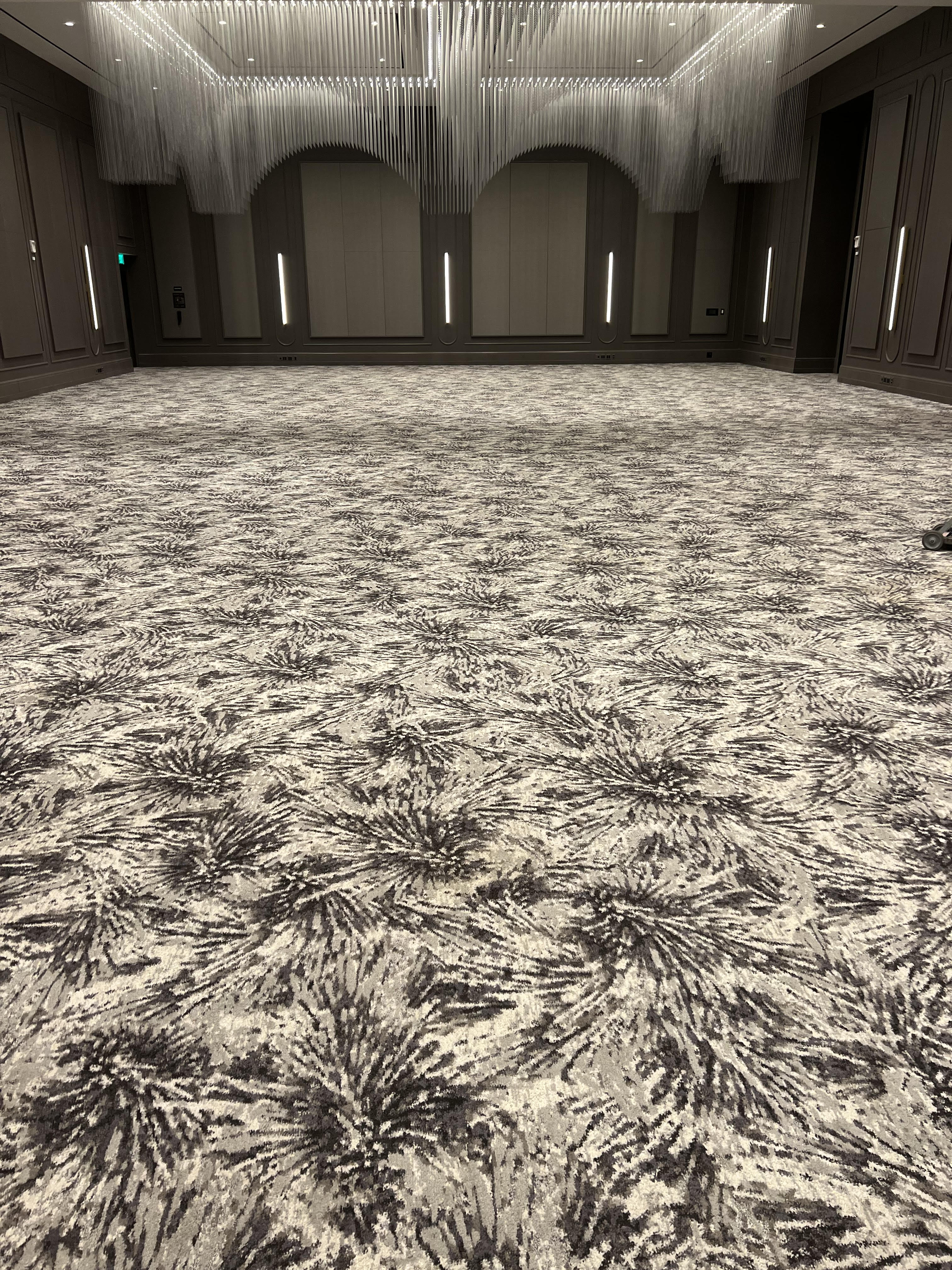 image of a large carpeted hotel ballroom